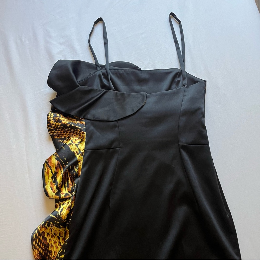 Just Cavalli Roberto Black Ruffle Python Snake Re… - image 3